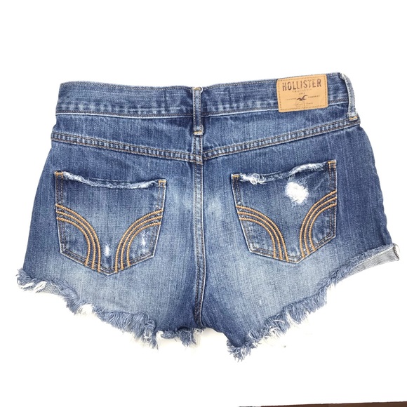 Hollister Denim Jean Stretch Cut Off Shorts - Picture 5 of 5